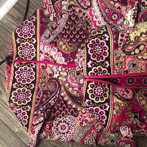 This shows the wear of the vera bradley large bag.